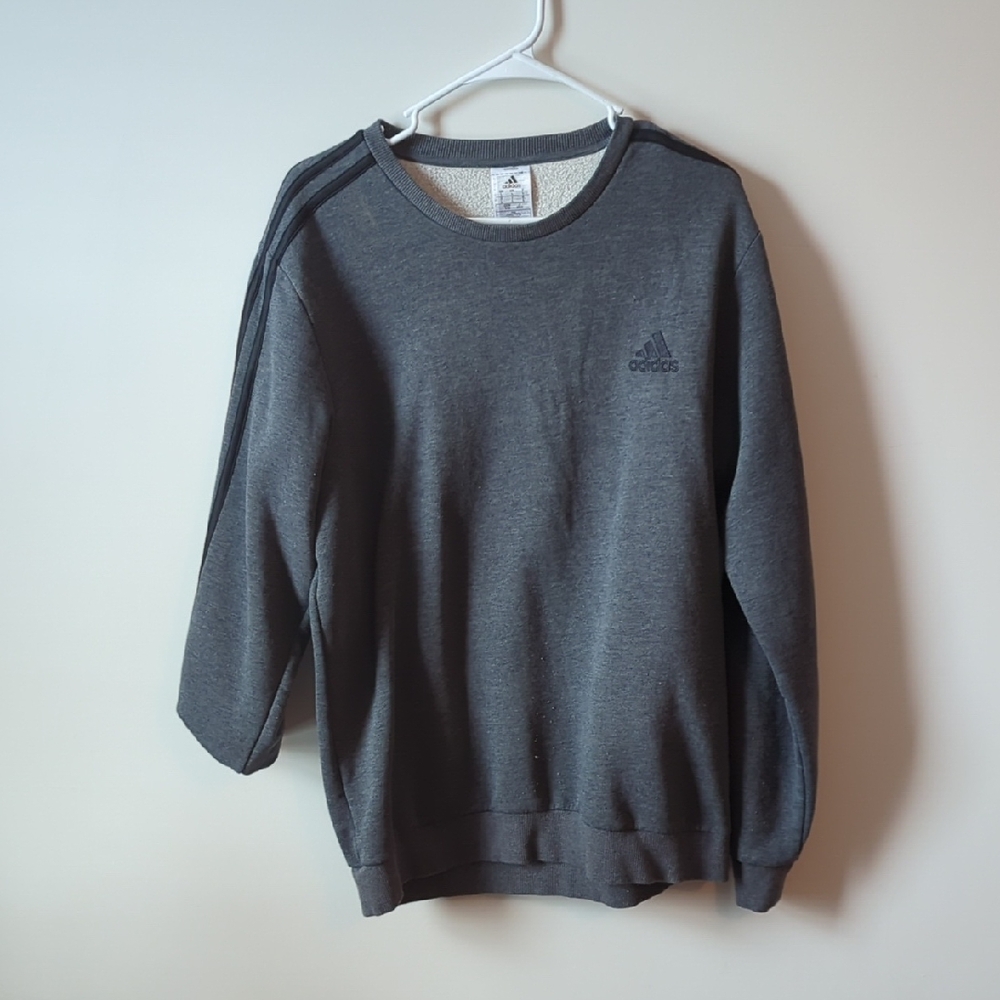 Adidas Men's Charcoal Crewneck Sweater